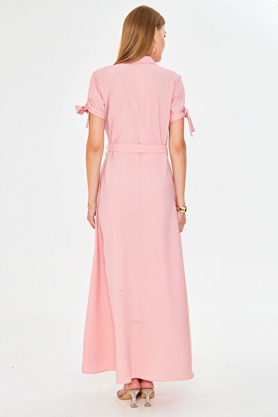 armonika Γυναικείο φόρεμα πουκάμισο με λουράκι με λουράκι μέσης ARM-23Y001004