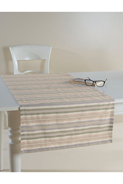 ÖDEL BULDAN جاكوار بولدان كتان رنر-أخضر وقهوة