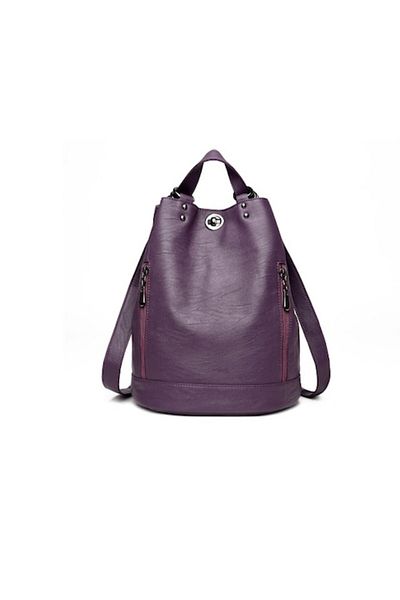 OEM Women's Backpack, Medium Size, Modern Design, Premium Leather, Light Purple