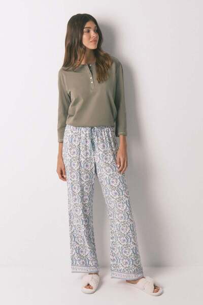 Women'secret بنطلون طويل من الفيسكوز بطبعة زهور