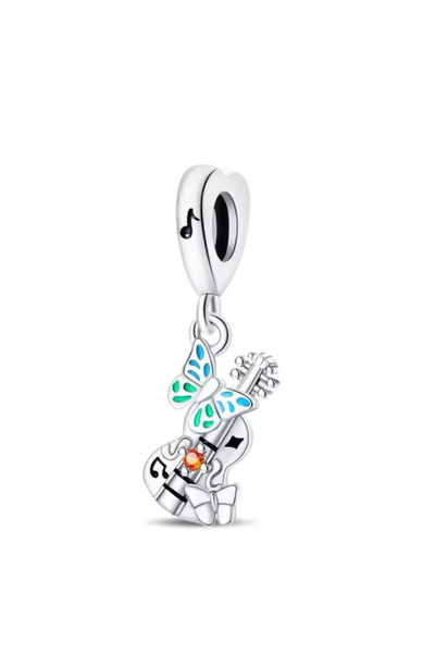 Fubena Flying Melody Dangle Silver Charm