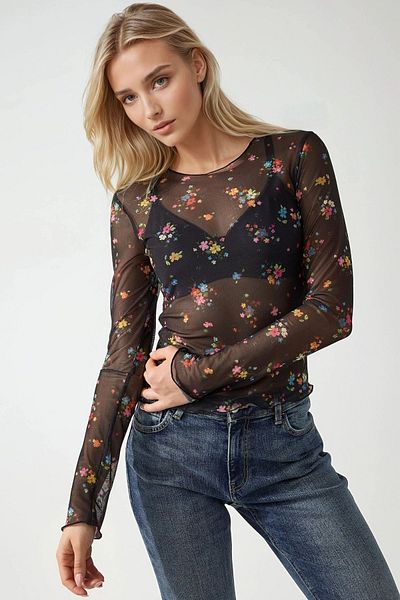 Hiccup Patterned Crew Neck Ball
