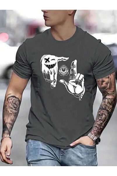 Lider Leather TRICOU BĂRBĂTESC CU IMPRIMEU LA MÂNĂ