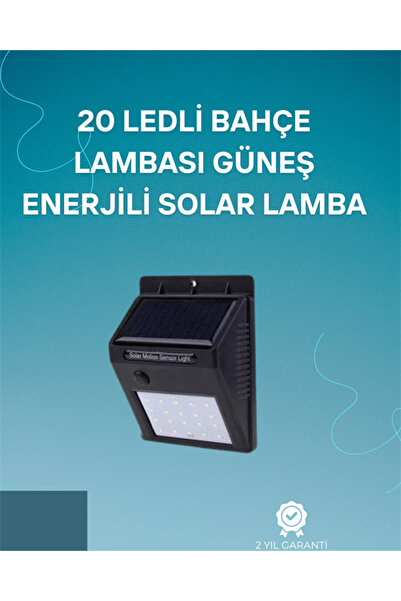 BRF ElivoraSell Hareket Sensörlü Solar Lamba | 120° Algılama Açısı, 3-4 Metre...