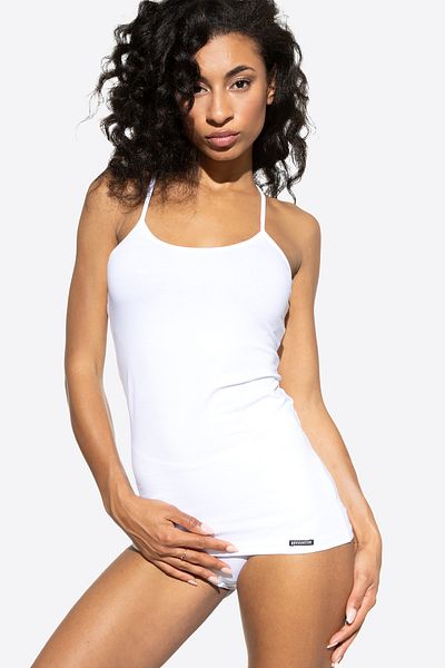 BRAINWEAR Women's 2 Pack Lycra Cotton Thread Strap Undershirt