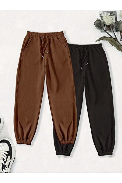 Lider Leather Pantaloni de trening unisex pentru bărbați, pachet de 2