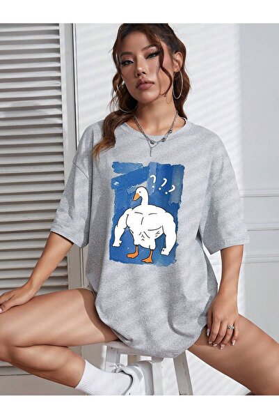 Lider Leather TRICOU DE DAMĂ CU IMPRIMEU, CU LINIȚĂ LARGĂ