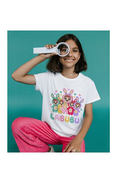 ALPŞAN TİCARET Tricou Labubu Tricou pentru copii Labubu Tricou unisex pentru adulți Labubu