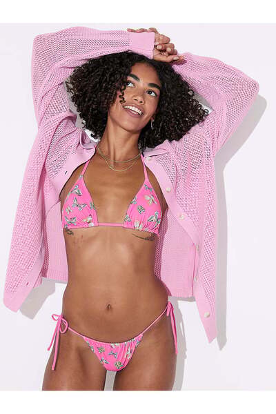 PINK Yandan Bağlamalı Cheeky Bikini Altı