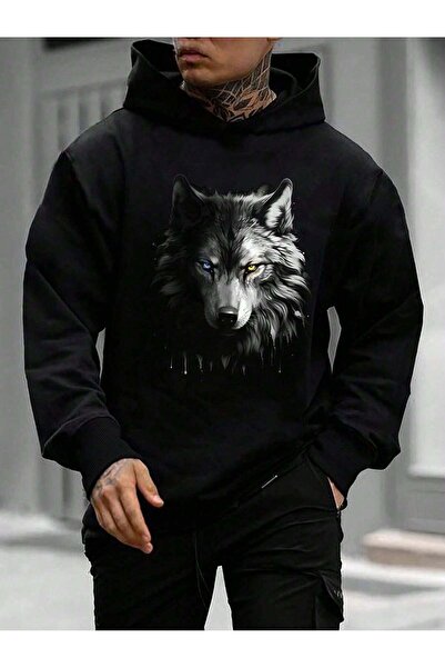 Lider Leather Hanorac cu glugă pentru bărbați