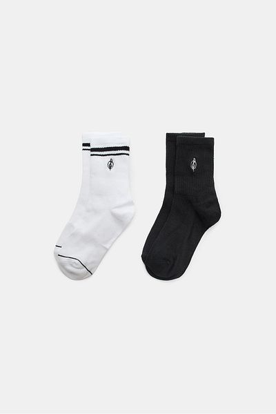 Stradivarius 2-pack of striped and embroidered socks