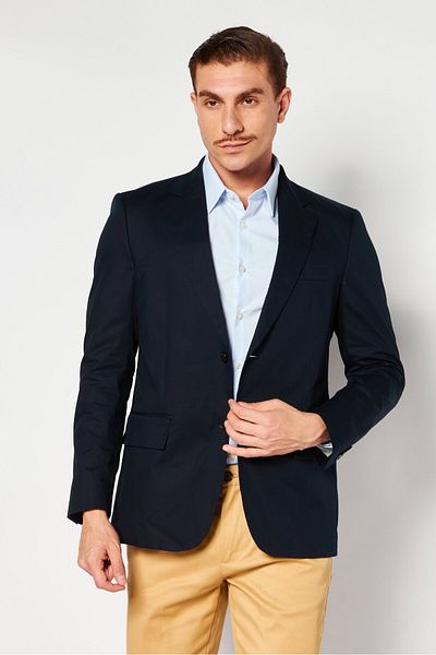 Lacoste Men Plain Vest Jacket, Navy Blue