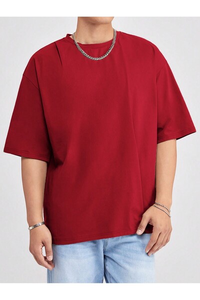 Lider Leather Tricou simplu pentru bărbați, mărime mare