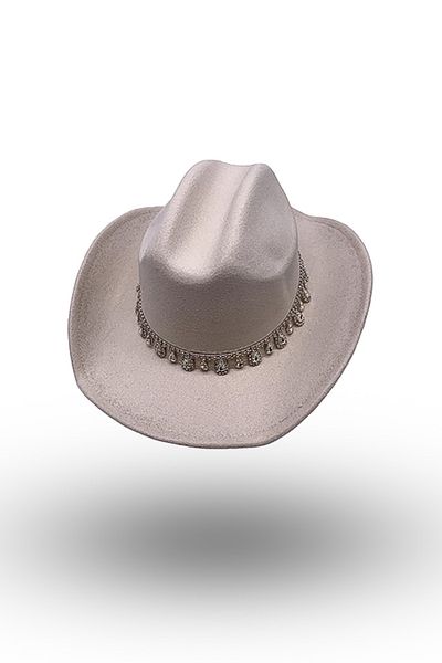 BASIC Palarie fedora pietre