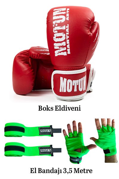 MOTUN Boxing Gloves, Kick Boxing Gloves, Muay Thai Gloves Bandage Set of 2