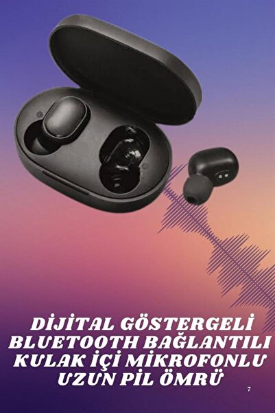 UCUZTEKNO Kablosuz TWS Kulaklık Kulak İçi Mikrofonlu Bleuetooth Kulaklık Yüks...