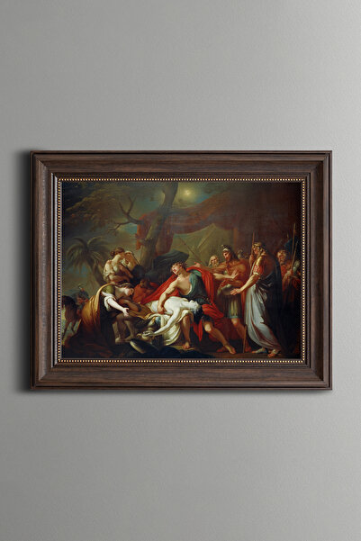 epiqart Elegie pentru moartea lui Patroclus de către Achilles - Cadru cu model vintage