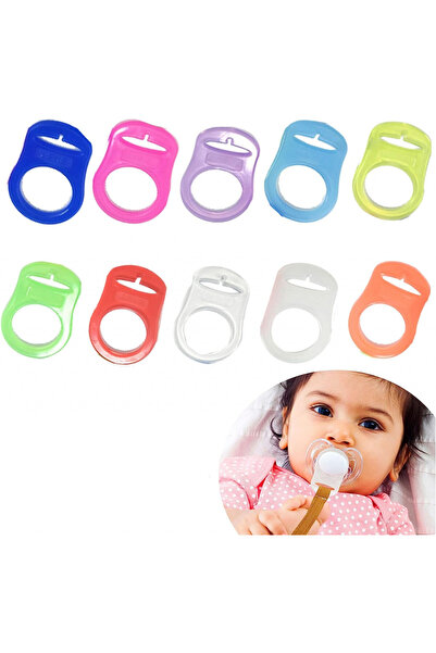 Helweet Комплект от 10 аксесоара за залъгалки, силиконови, многоцветни, 4,8 x...