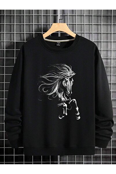 Lider Leather SWEATSHIRT BĂRBAȚI CU GULER ROTUND