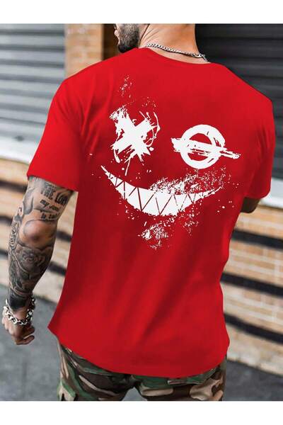 Lider Leather ΑΝΔΡΙΚΟ T-SHIRT ΥΠΕΡΜΕΓΕΘΕΣ ΜΕ ΣΤΑΜΠΑ "GÜLEN X"