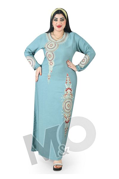 M&O 2 Embroidered reception jalabiya made of light and soft linen fabric that gives you a feeling of comfort and freshness