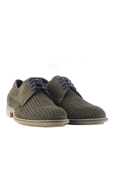 ZAZAMAG Pantofi barbati din piele naturala intoarsa Garry, Khaki