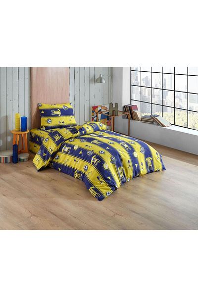 Arma Concept Single Fenerbahçe Fan Duvet Cover Set & 1 Pillow Case & Fitted Sheet