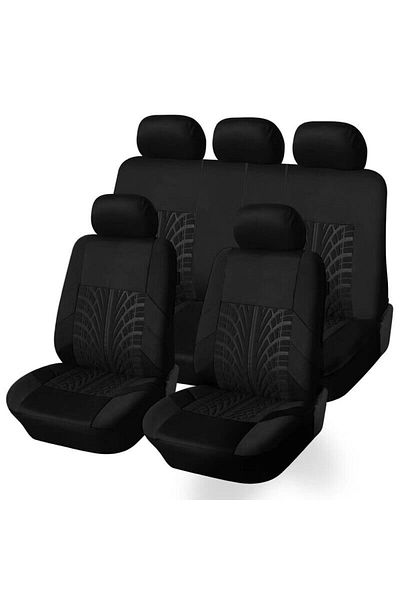 RO GROUP Set Huse Scaune Auto RoGroup Mesh, material textil, 9 Bucati, culoare negru