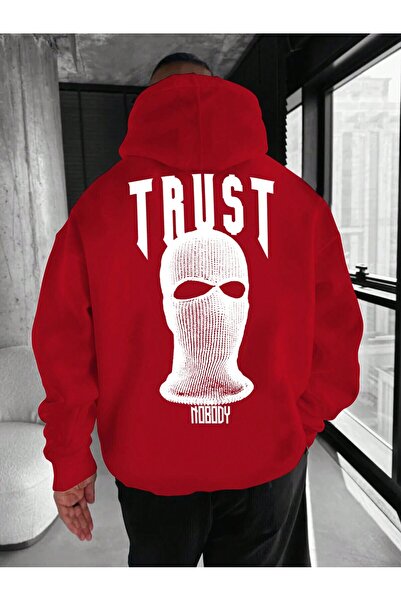 Lider Leather Hanorac imprimat cu glugă pentru bărbați