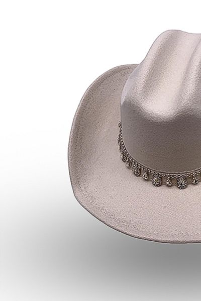 BASIC Palarie fedora pietre