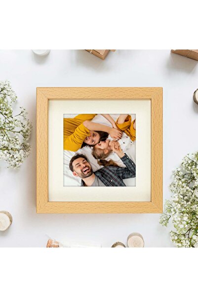 İkon store Paspartu cu aspect lemn 13x13 cm