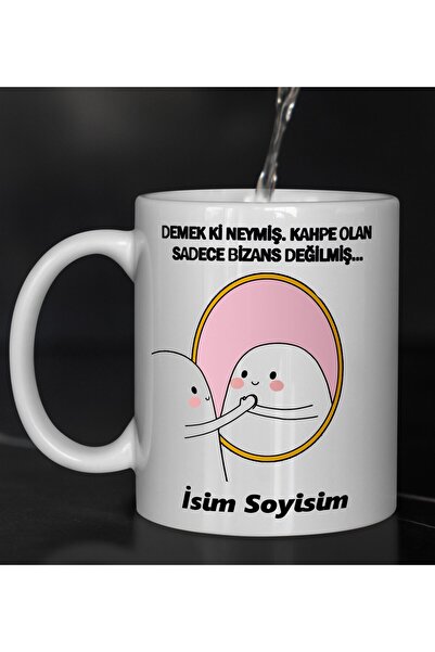 GİFTSTİME Funny - Humorous Mug Cup What the Demekki̇ Designed Funny Mug Cup