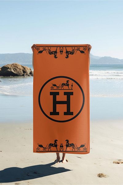 Doruklar Home Collection Modern Patterned Digital Printing Beach Sea Towel Peshtamal 80X160 cm Tkr003