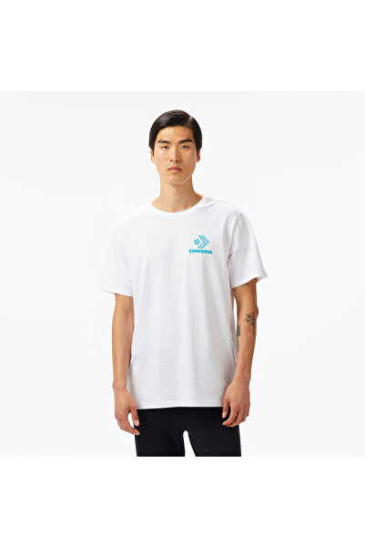 Converse Nature Center Erkek Grafik Baskılı Beyaz T-Shirt