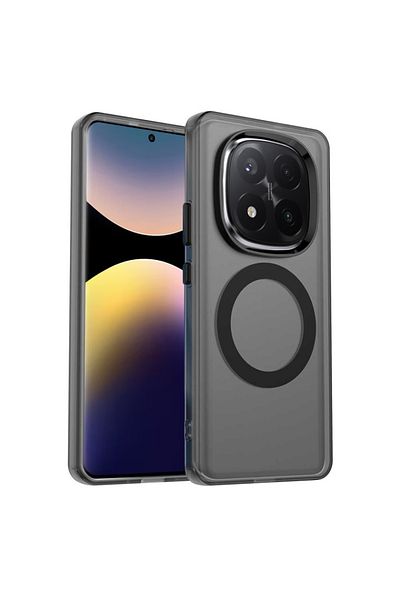 SKYDDAR INNOVATION Case for Xiaomi Redmi Note 14 Pro+ 5G, CandyCase, Magsafe, sticker set, Black