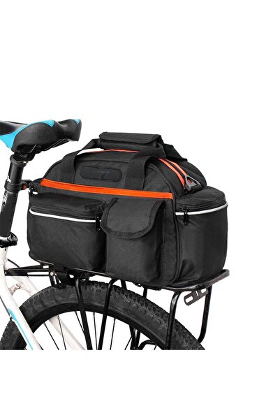 SERSIMO Geanta portbagaj bicicleta, 3 compartimente si 5 buzunare laterale, 4...