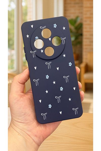 Vip Case Redmi 14C - حافظة مطاطية كلاسيكية ممتصة للصدمات من السيليكون بنمط فيونكة صغيرة277
