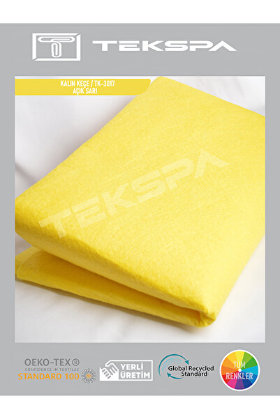 KEÇE DÜNYASI KALIN AÇIK SARI KEÇE 100X100