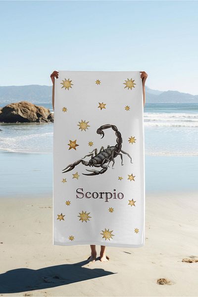 Doruklar Home Collection Modern Patterned Digital Printing Beach Sea Towel Peshtamal 80X160 cm Brs029