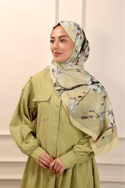 locella Cotton Voile Shawl Yellow Series Lwd0706