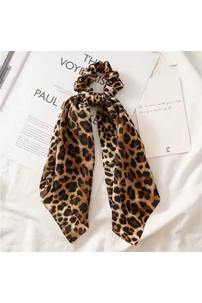 LO ADORO Scarf Leopard Pattern Rubber Buckle Hair Accessory Summer Scarf Buckle