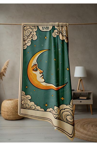 Doruklar Home Collection Modern Patterned Digital Printing Beach Sea Towel Peshtamal 80X160 cm Brs007