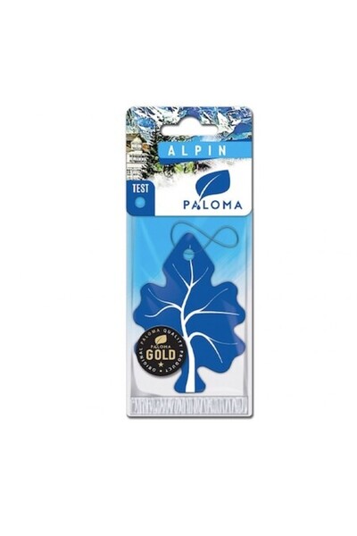 PALOMA Odorizant auto, parfum alpin, auriu, albastru