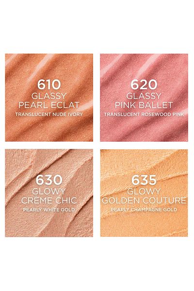 L'Oreal Paris Iluminator stick cu textura cremoasa, LUMI LE GLOW, 635 golden couture, 6.5 g