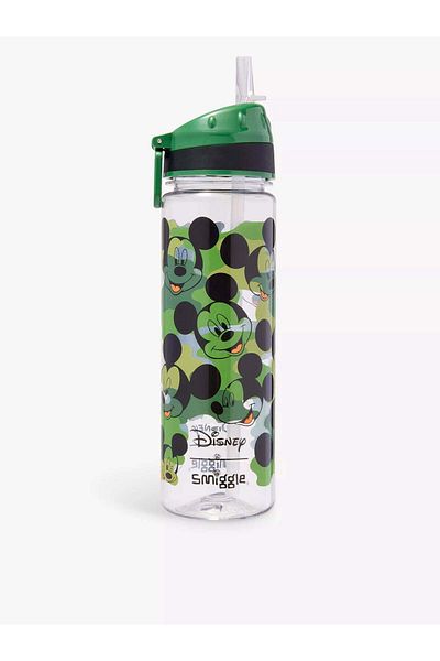 SMIGGLE - Disney Mickey 650ml Bpa-Free Water Bottle with Straw
