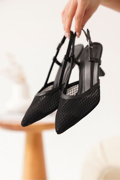 Zerenyus Pantofi cu toc negru pentru femei Winstey Premium