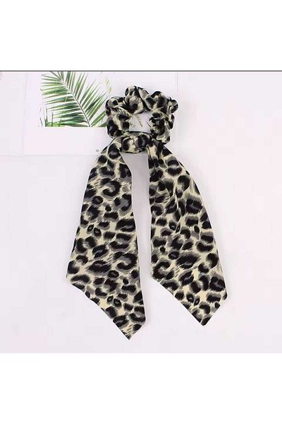 LO ADORO Scarf Leopard Pattern Rubber Buckle Hair Accessory Summer Scarf Buckle