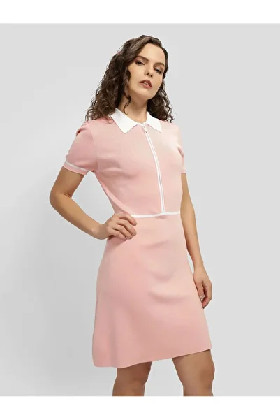 Guess Ss Sweater Dress Women's Pink Dress V5Gk00Z3D60-C420