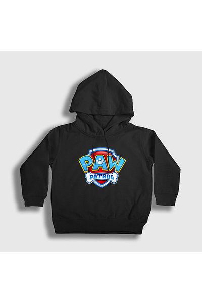 Presmono Hanorac cu glugă unisex pentru copii cu logo negru Paw Patrol 560598tt