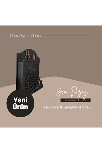Vera Atolye Home Sweet Home Lazer Kesim Ahşap Anahtarlık & Duvar Dekoru